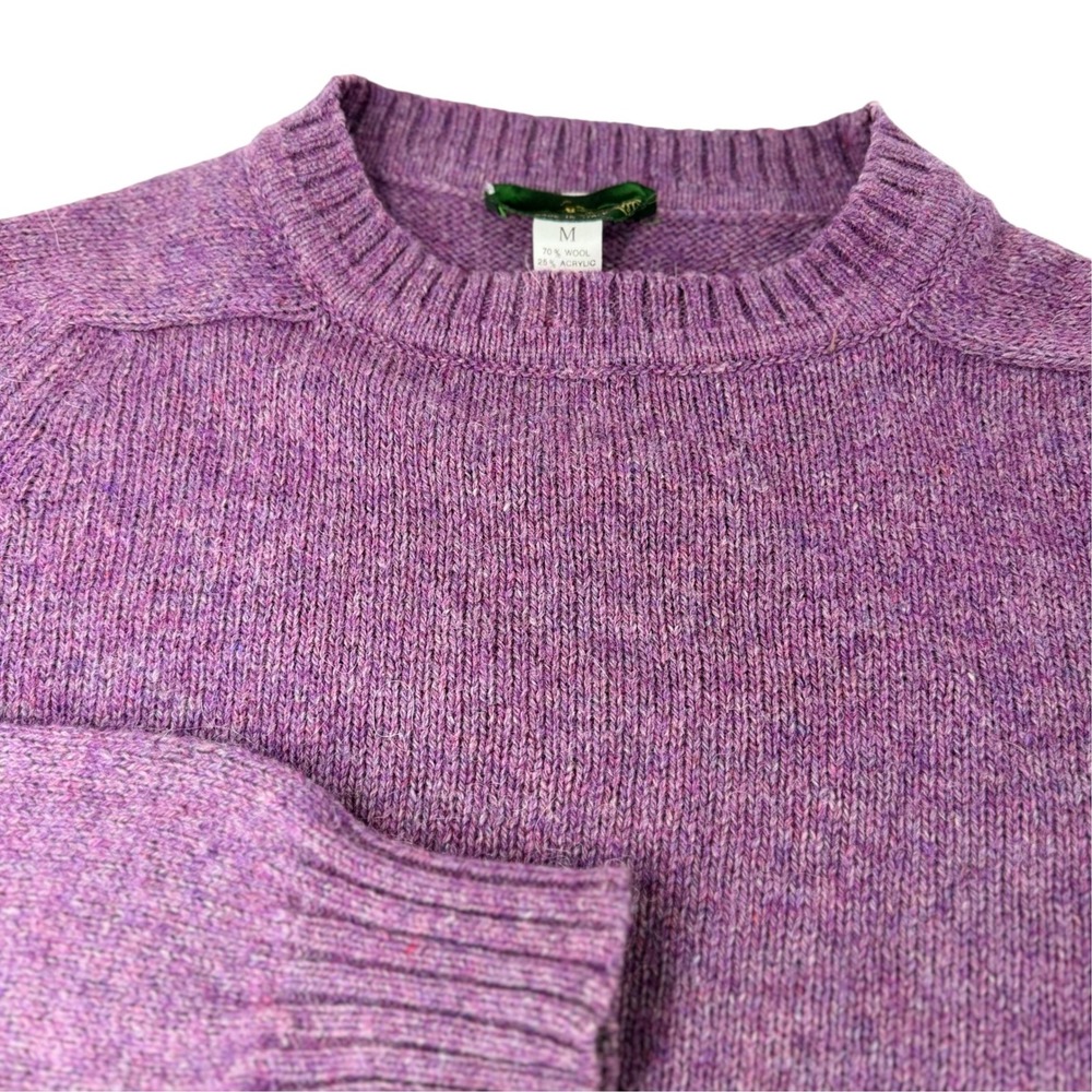 Boundary Waters Purple Wool Blend Crewneck Sweater Made in Italy Womens Medium